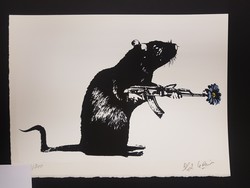 SOLD - Blek Le Rat, The Warrior 2018 - Please Contact Us to Source More Artwork by this Artist