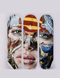 Sandra Chevrier - Skateboard Triptych - Please Contact Us to Source More Artwork by this Artist